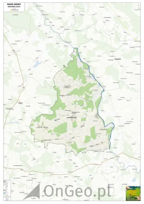 Mapa gminy Jabłonna Lacka